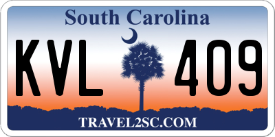 SC license plate KVL409