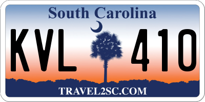 SC license plate KVL410