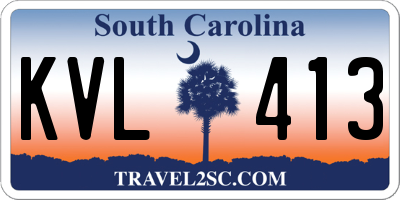 SC license plate KVL413