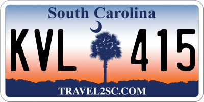SC license plate KVL415