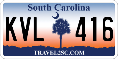 SC license plate KVL416