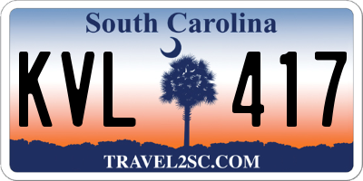 SC license plate KVL417