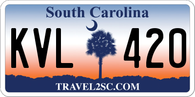 SC license plate KVL420