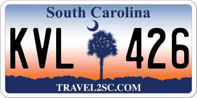 SC license plate KVL426