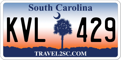 SC license plate KVL429