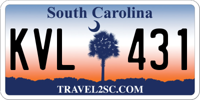 SC license plate KVL431