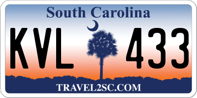 SC license plate KVL433