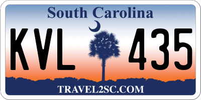 SC license plate KVL435
