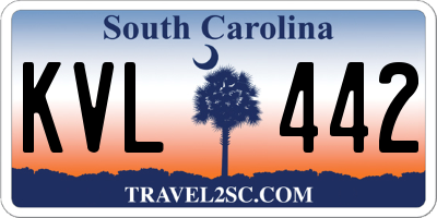 SC license plate KVL442