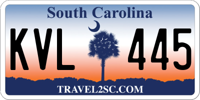 SC license plate KVL445