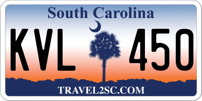 SC license plate KVL450