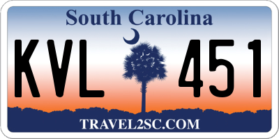 SC license plate KVL451