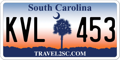 SC license plate KVL453
