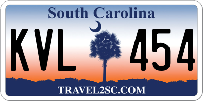SC license plate KVL454