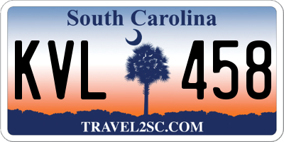 SC license plate KVL458