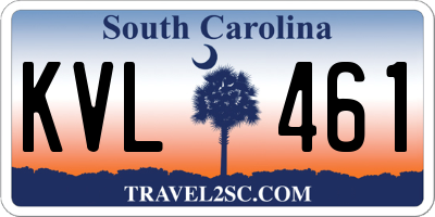 SC license plate KVL461