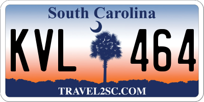 SC license plate KVL464