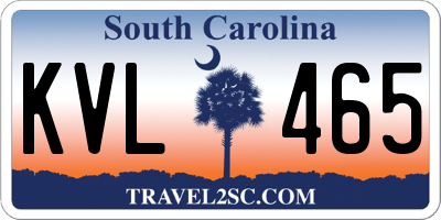 SC license plate KVL465
