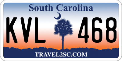 SC license plate KVL468