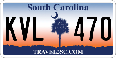 SC license plate KVL470
