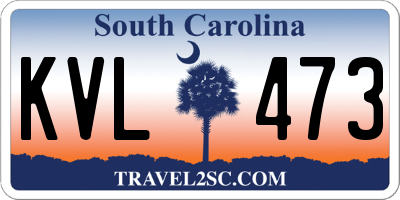 SC license plate KVL473