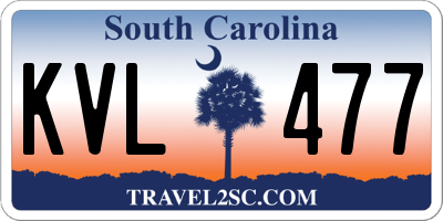 SC license plate KVL477