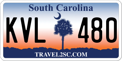 SC license plate KVL480