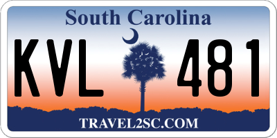 SC license plate KVL481