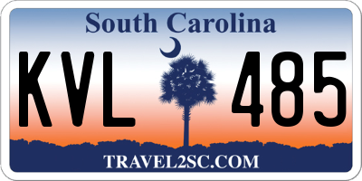 SC license plate KVL485