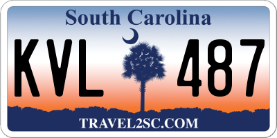 SC license plate KVL487