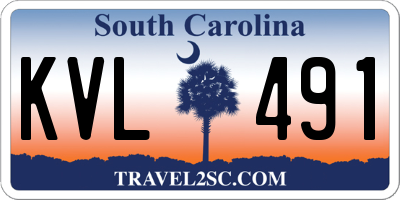 SC license plate KVL491