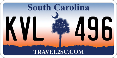 SC license plate KVL496