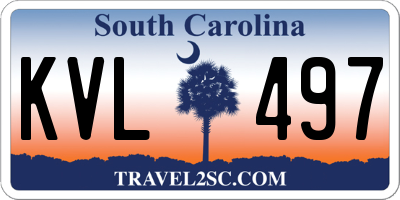SC license plate KVL497