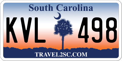 SC license plate KVL498