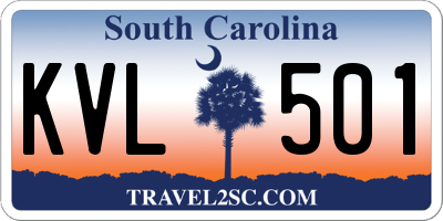 SC license plate KVL501