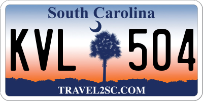 SC license plate KVL504