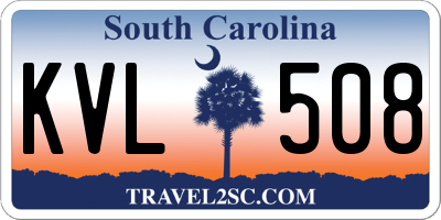 SC license plate KVL508