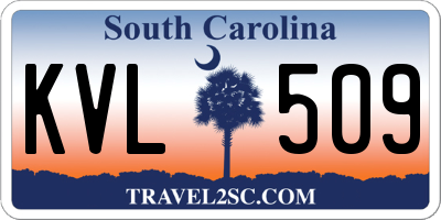 SC license plate KVL509
