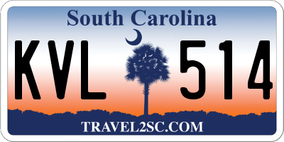SC license plate KVL514