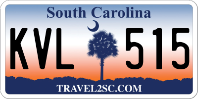 SC license plate KVL515