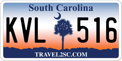 SC license plate KVL516