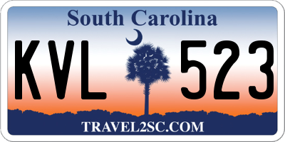 SC license plate KVL523