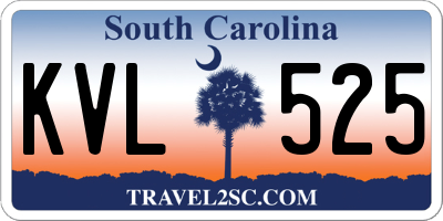 SC license plate KVL525