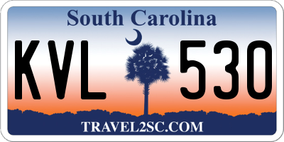 SC license plate KVL530