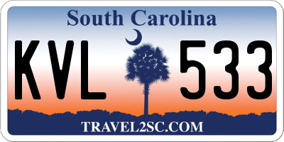 SC license plate KVL533
