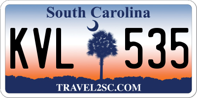 SC license plate KVL535