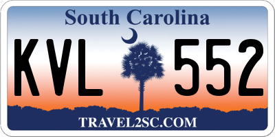SC license plate KVL552