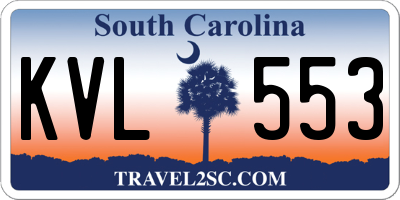 SC license plate KVL553