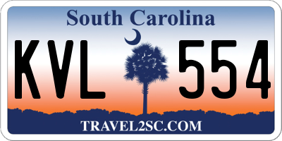 SC license plate KVL554