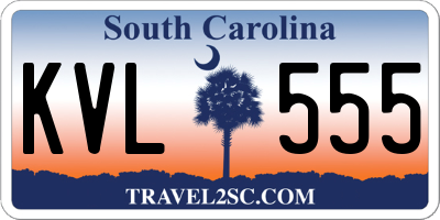 SC license plate KVL555